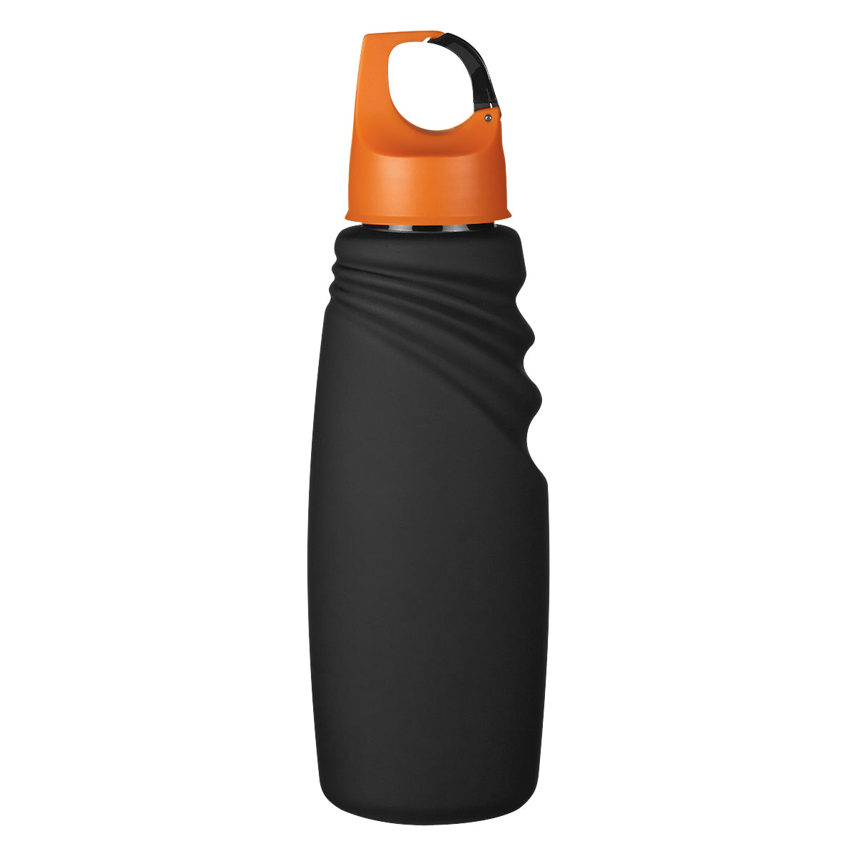 ORANGE LID 24 Oz. Matte Finish Crest Carabiner Sports Bottle plain grouped