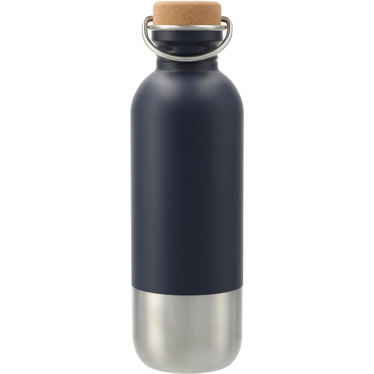 Rear View of Blue Lagom Single wall Stainless steel Bottle 27oz plain
