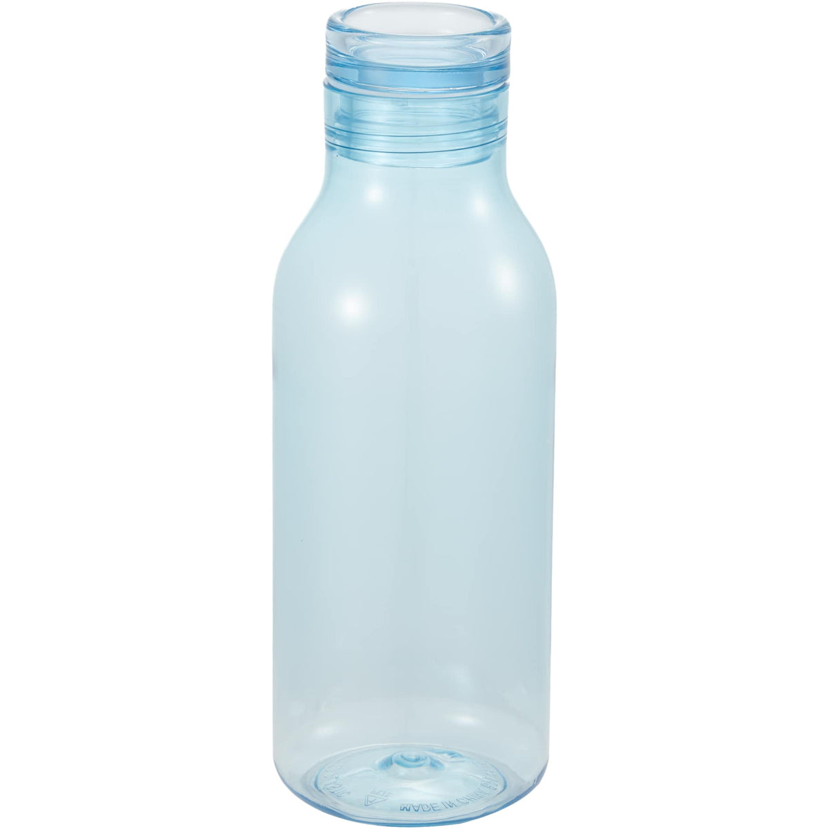 Rear View of Blue Meka Recycled RPET Single Wall Sports Bottle 18oz plain