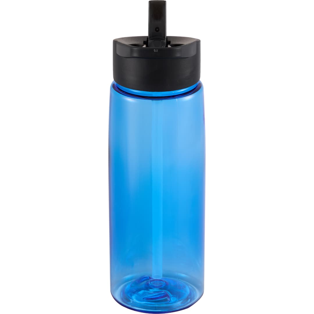 Rear View of Blue The Flair Flip Straw Lid 26 oz. plain