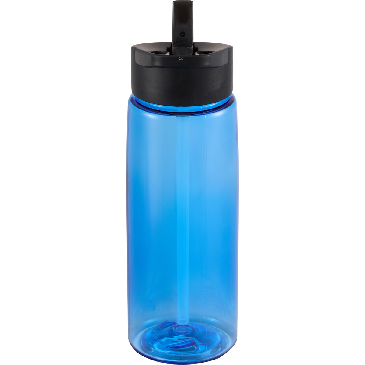 Rear View of Blue The Flair Flip Straw Lid 26 oz. plain
