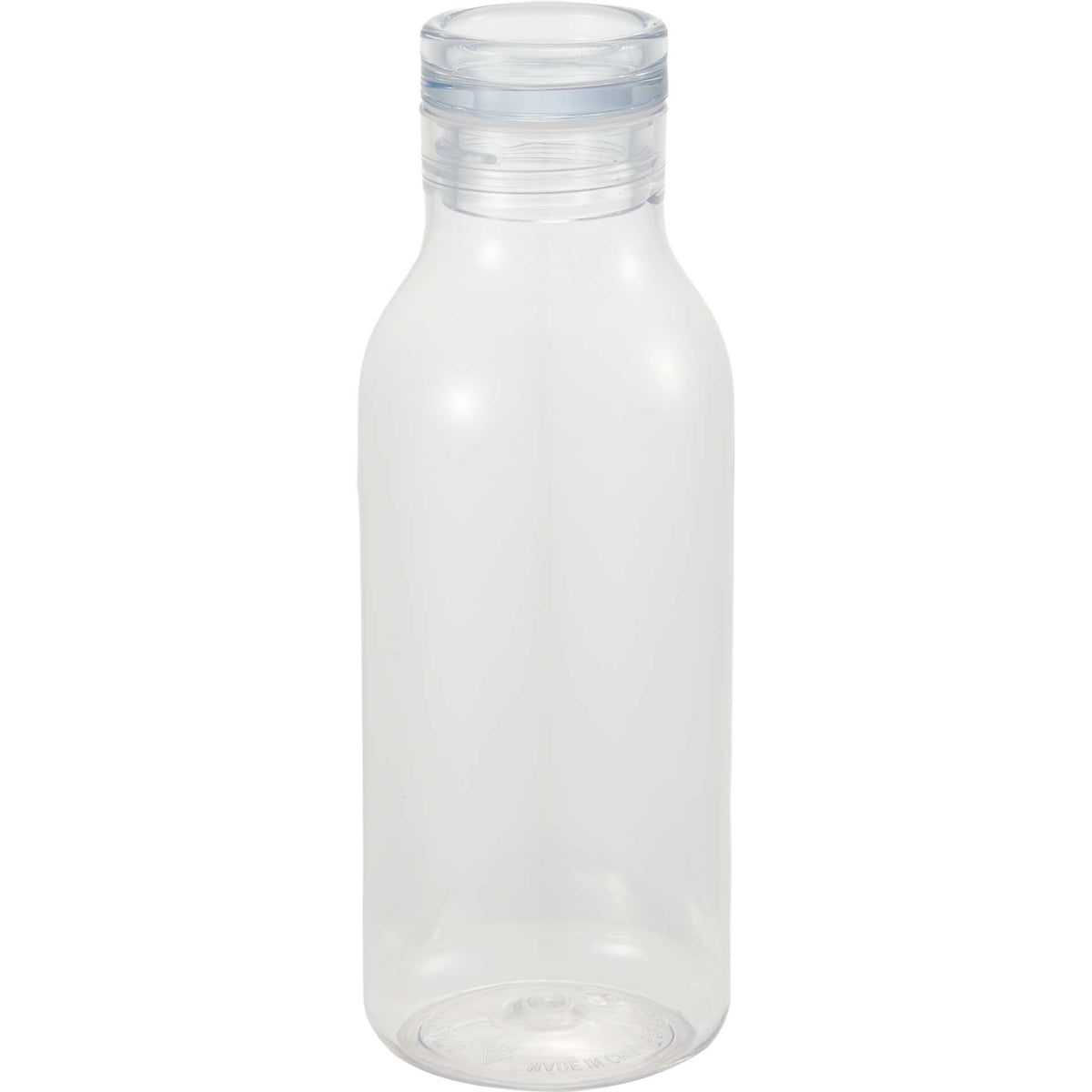 Rear View of Clear Meka Recycled RPET Single Wall Sports Bottle 18oz plain
