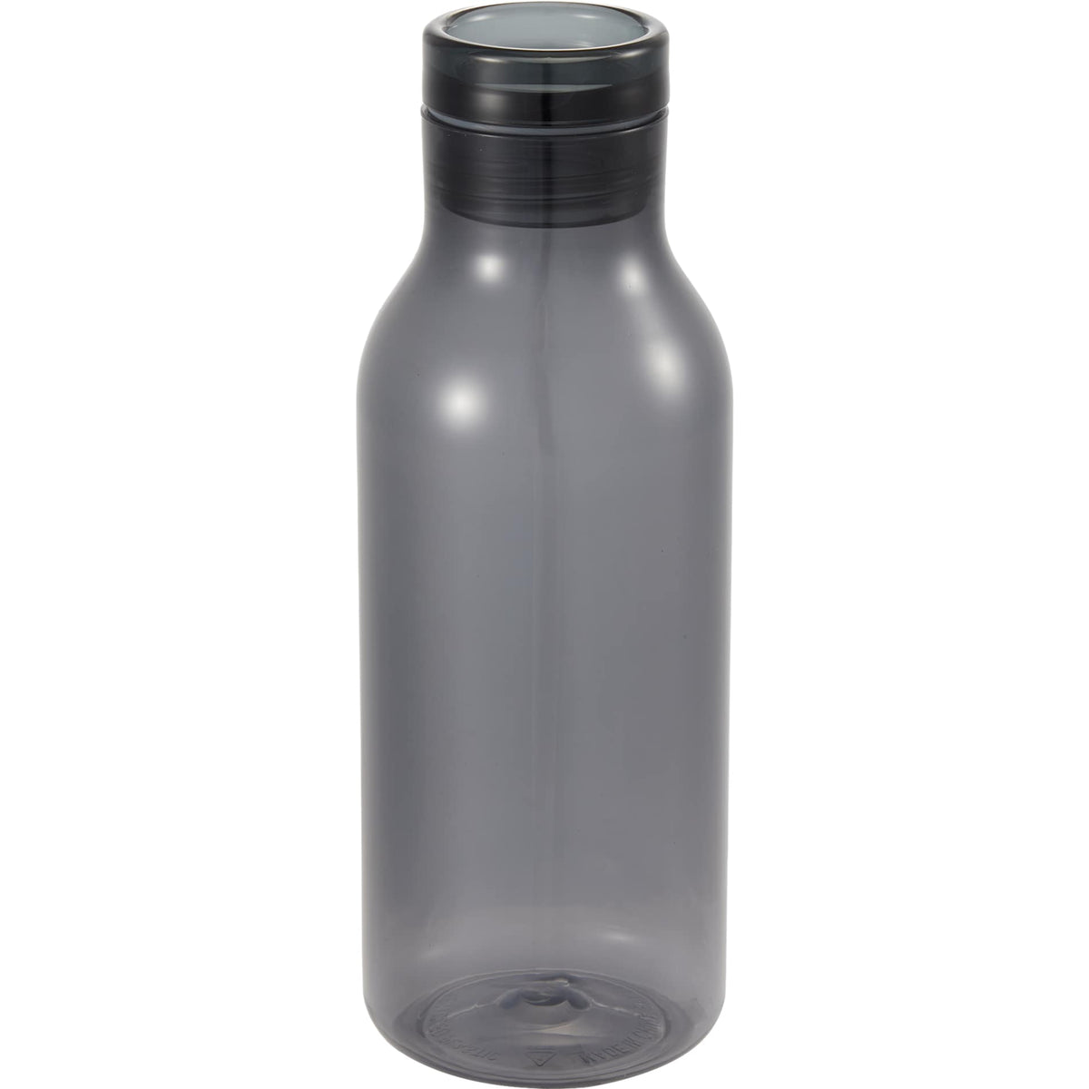 Rear View of Gray Meka Recycled RPET Single Wall Sports Bottle 18oz plain