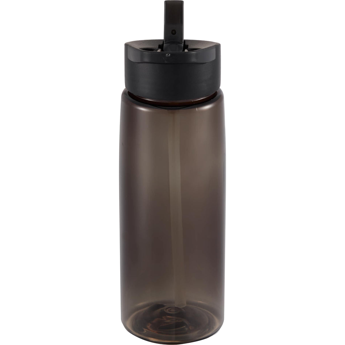 Rear View of Gray The Flair Flip Straw Lid 26 oz. plain