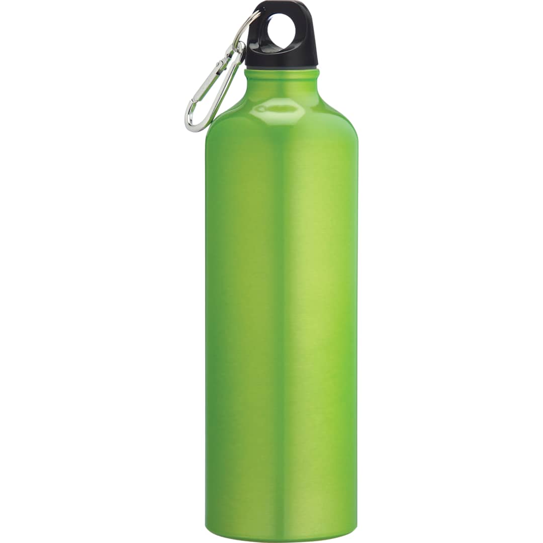 Rear View of Green Pacific 26oz Aluminum Sports Bottle plain