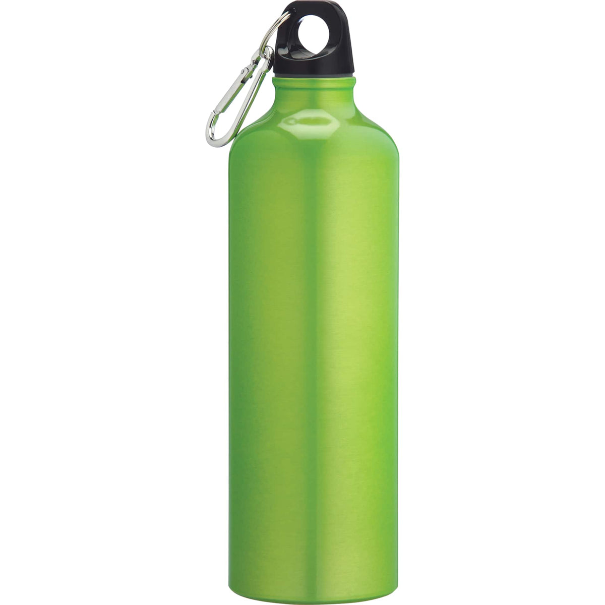 Rear View of Green Pacific 26oz Aluminum Sports Bottle plain