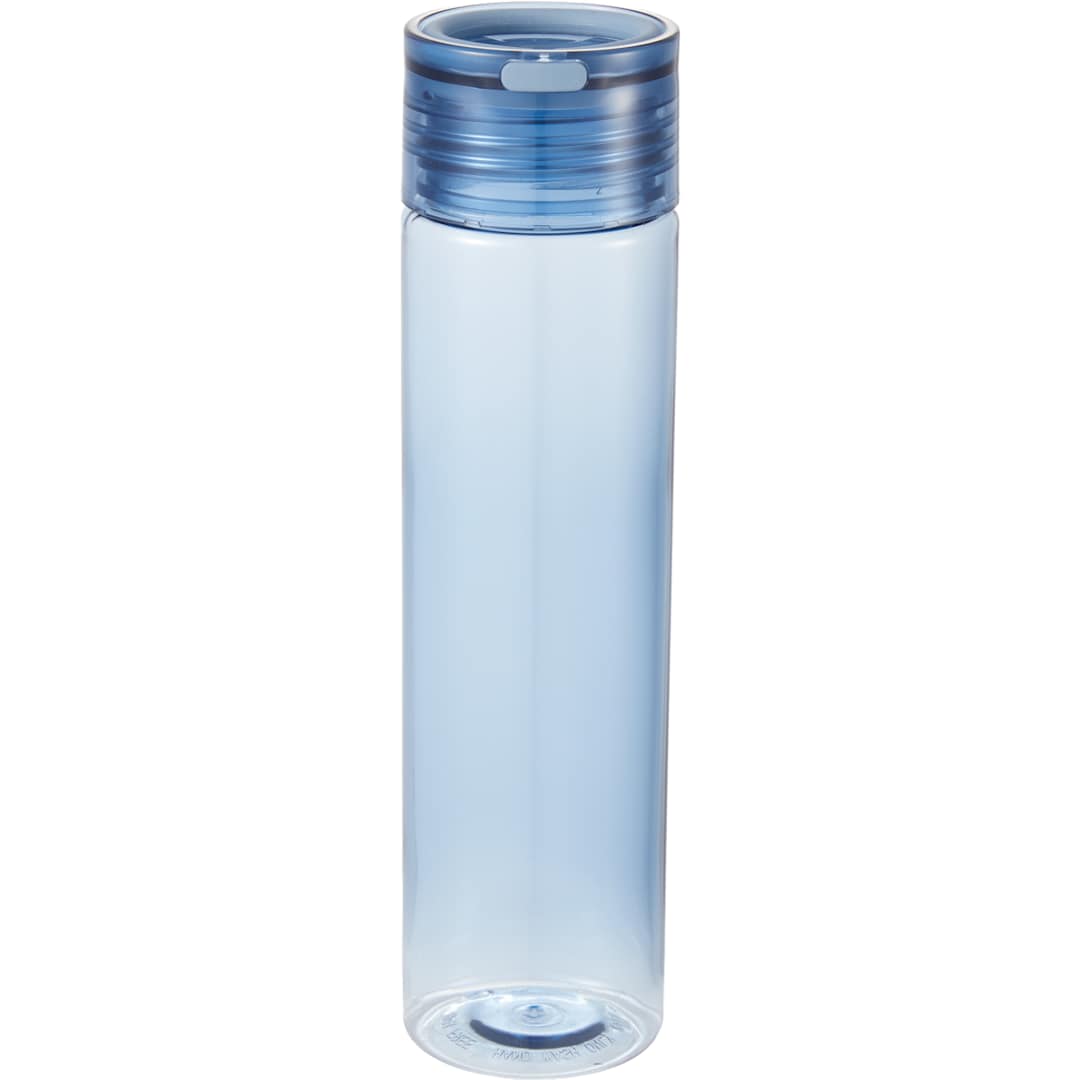 Rear View of Grey Skinny Mini Recycled RPET Bottle 10oz plain