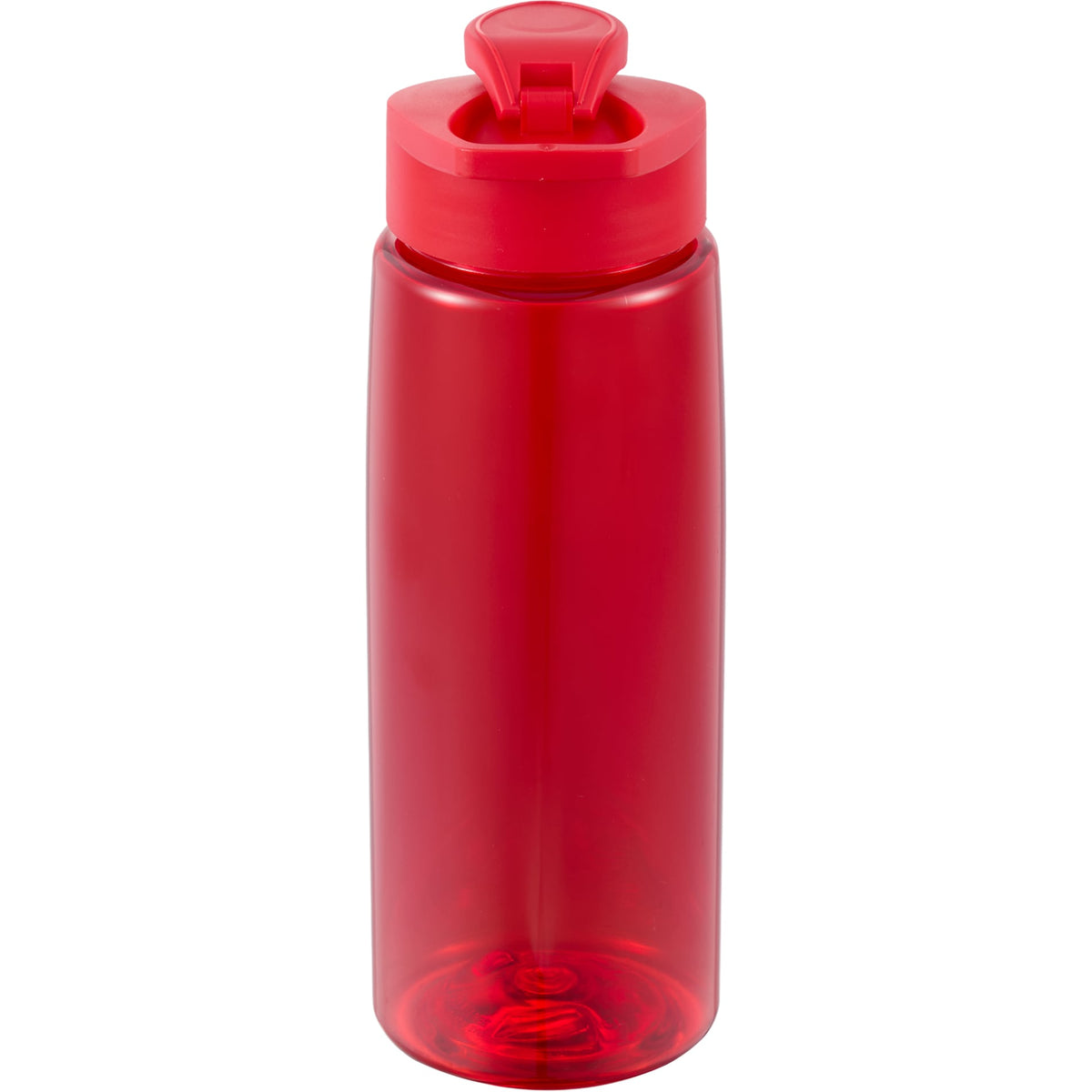 Rear View of Red The Flair Drink Thru Lid 26 oz. plain