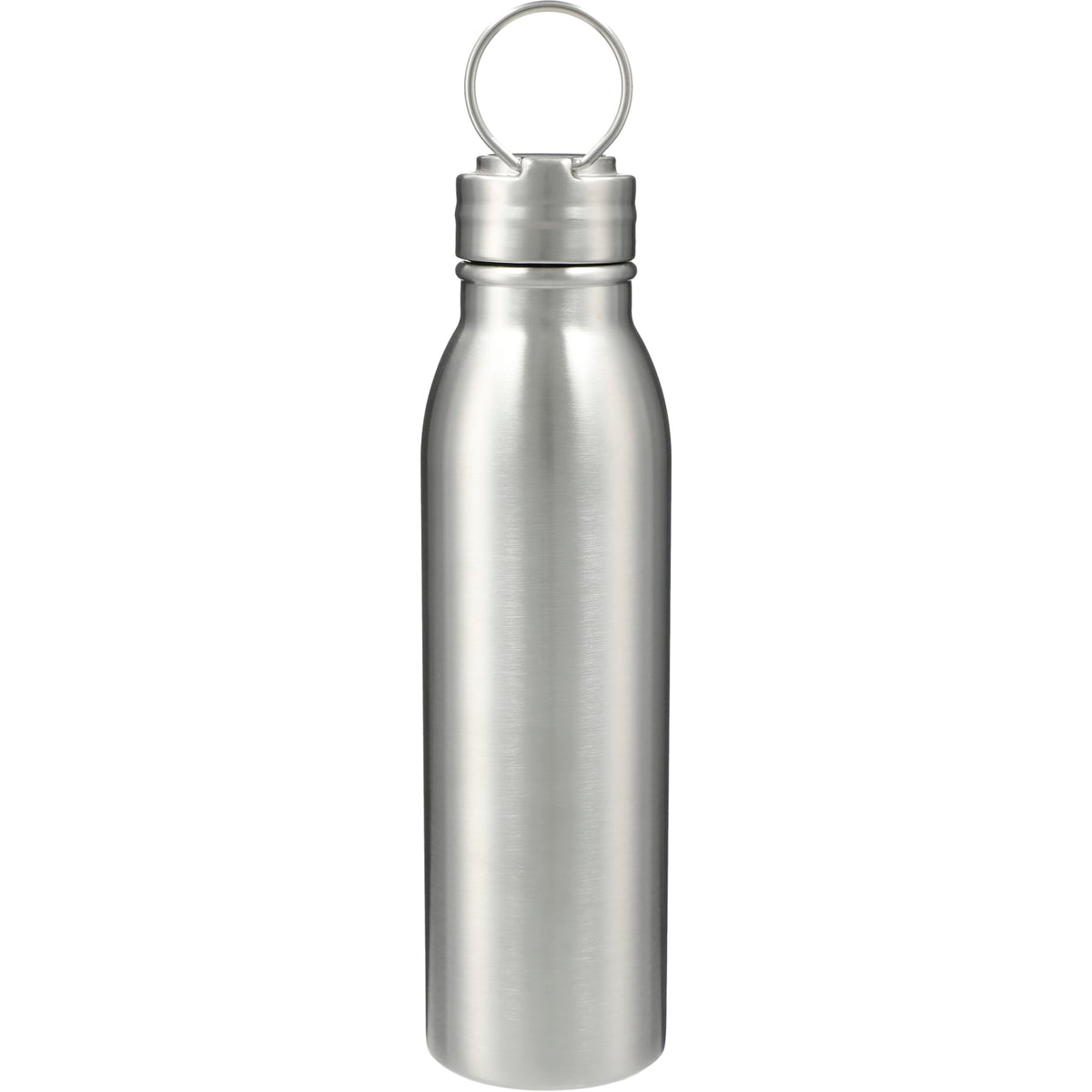 Rear View of Silver Vida 24oz Stainless Steel Bottle plain