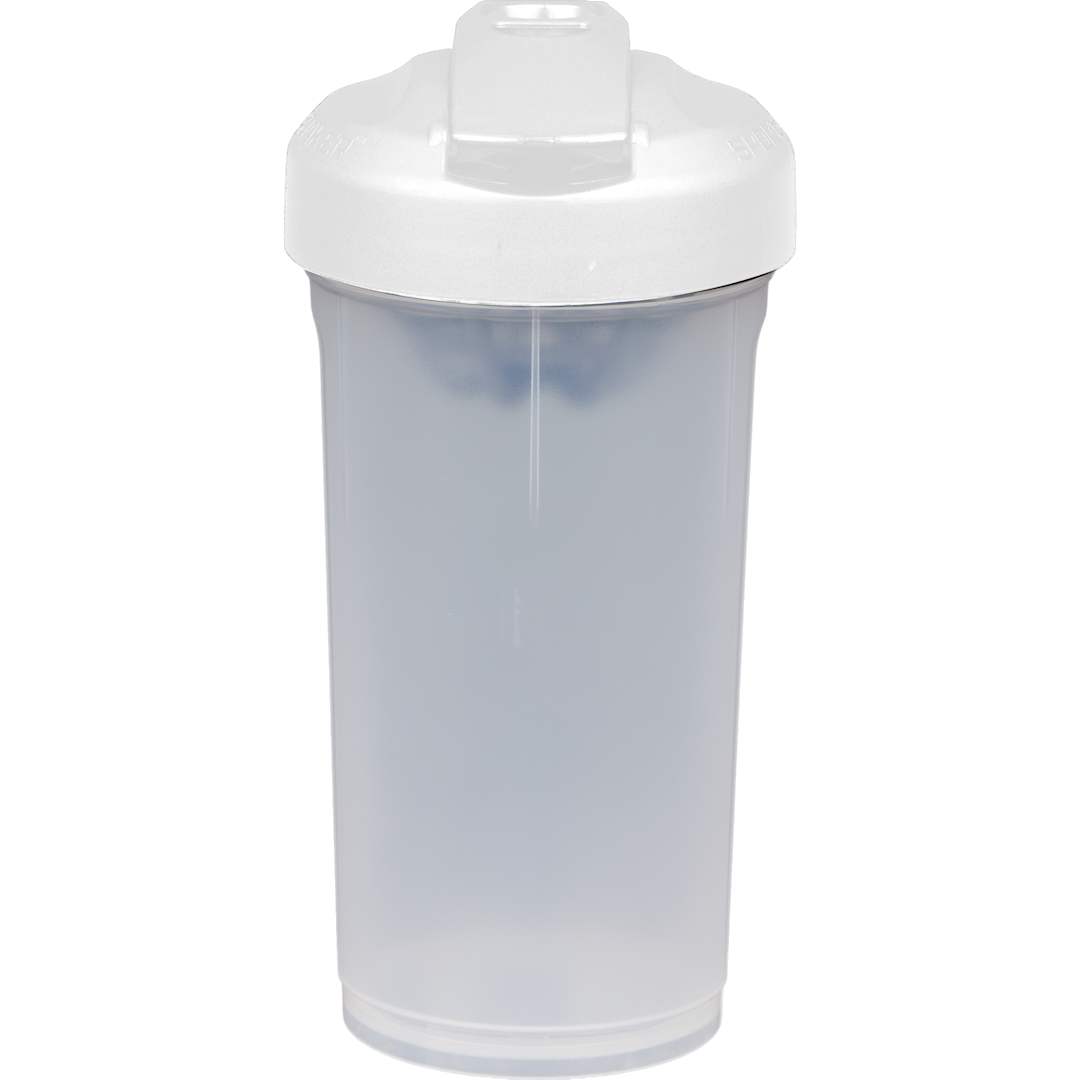 Rear View of White Sports Shaker 24 oz