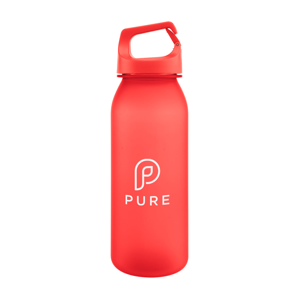 RED 20 Oz. Brooke rPET Bottle With Easy Carry Handle  grouped