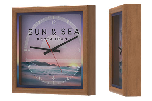 Solid Wood Framed Clock 15″ x 15″