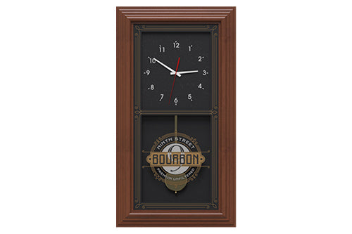 Solid Wood Framed Clock 13″ x 24″