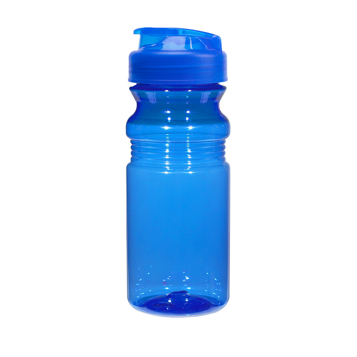 TRANSLUCENT BLUE 20 Oz. Poly-Clear™ Fitness Bottle With Super Sipper Lid plain grouped