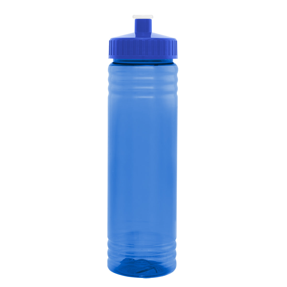 TRANSLUCENT BLUE 24 Oz. Full Color Hustle Bottle plain grouped