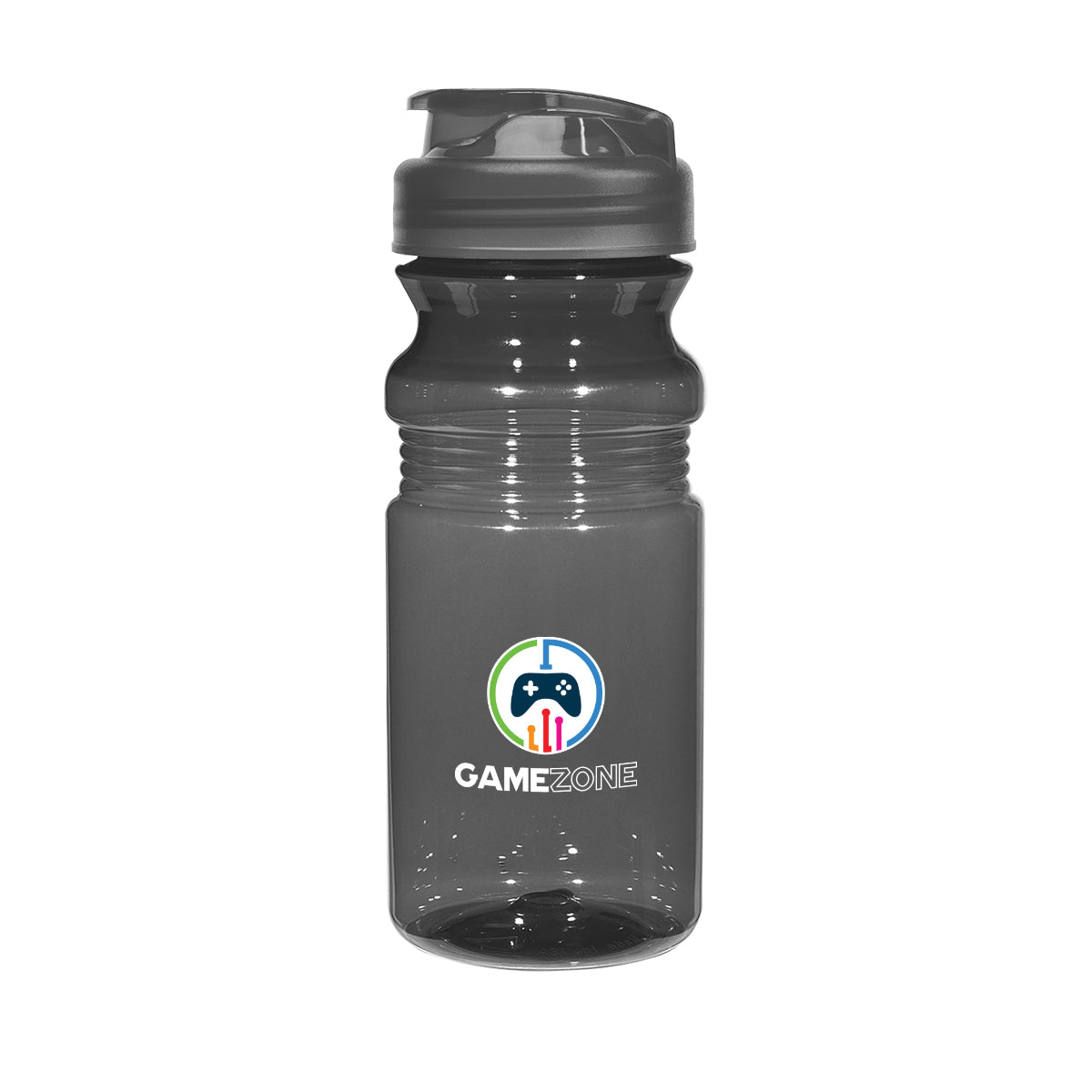 TRANSLUCENT CHARCOAL 20 Oz. Poly-Clear™ Fitness Bottle With Super Sipper Lid  grouped