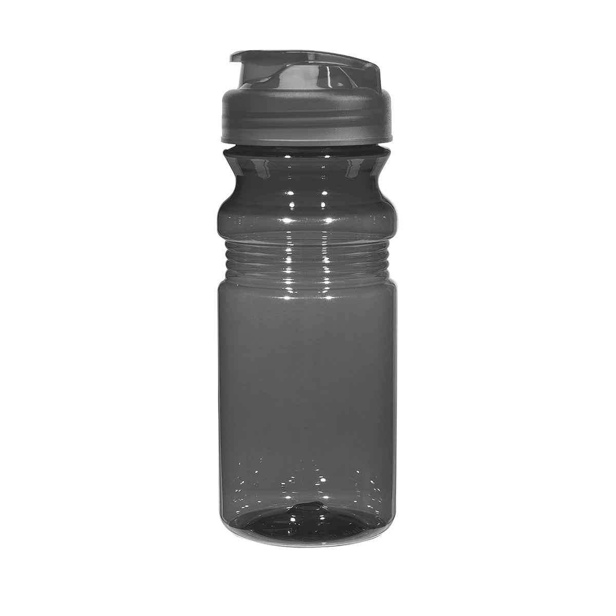 TRANSLUCENT CHARCOAL 20 Oz. Poly-Clear™ Fitness Bottle With Super Sipper Lid plain grouped
