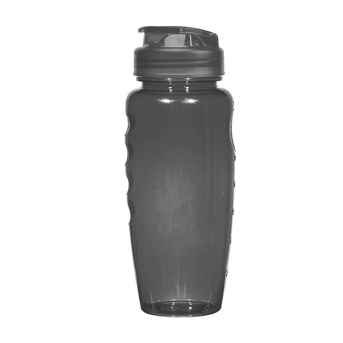 TRANSLUCENT CHARCOAL 30 Oz. Poly-Clear™ Gripper Bottle plain grouped
