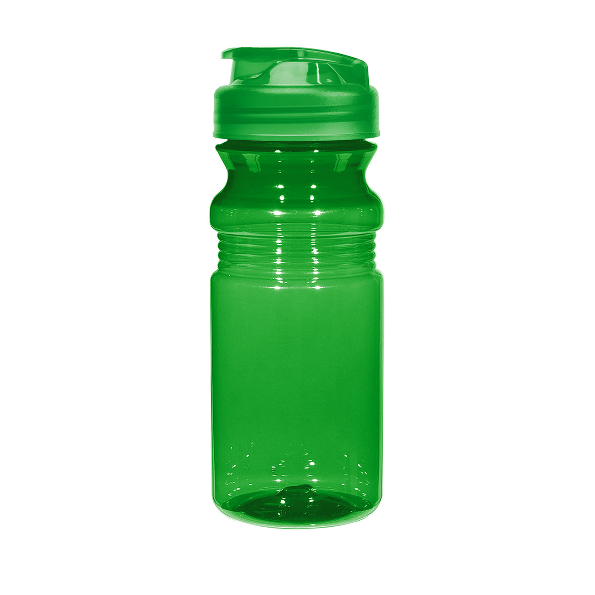 TRANSLUCENT GREEN 20 Oz. Poly-Clear™ Fitness Bottle With Super Sipper Lid plain grouped