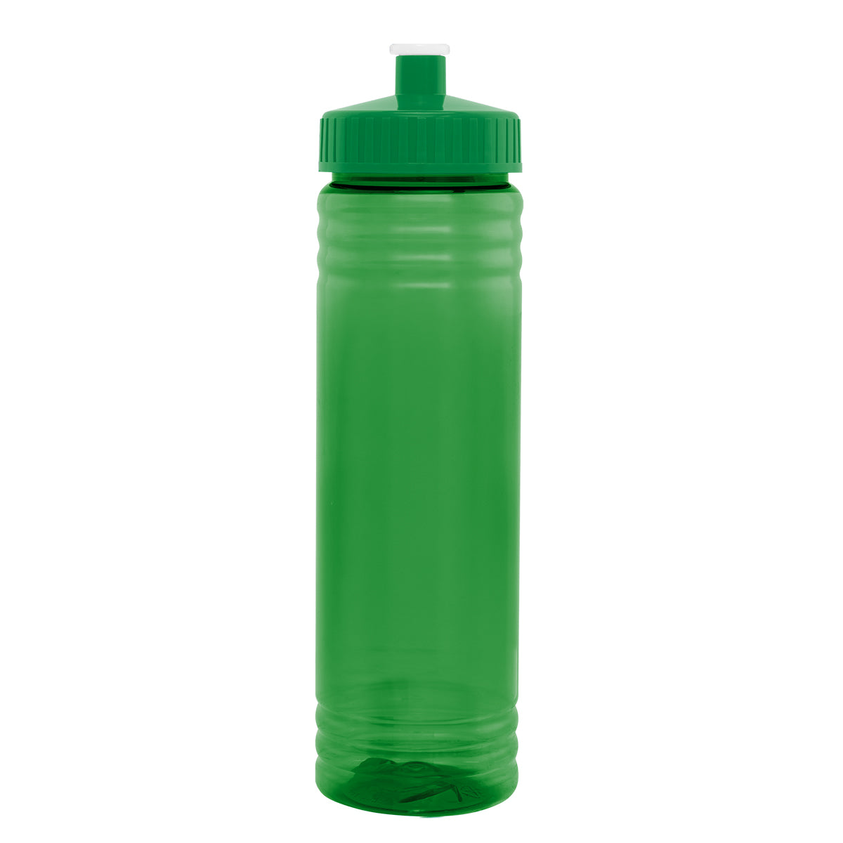 TRANSLUCENT GREEN 24 Oz. Full Color Hustle Bottle plain grouped