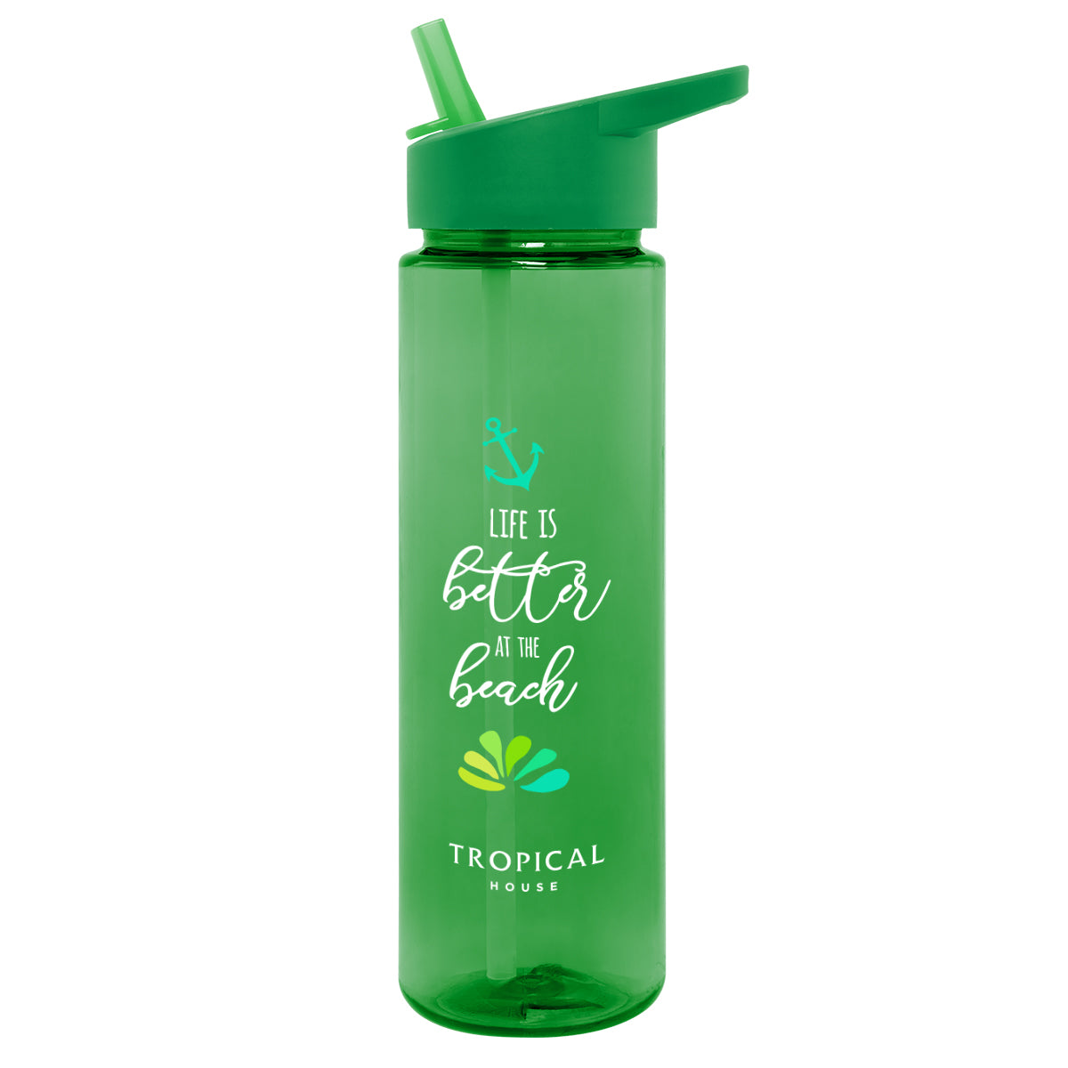 TRANSLUCENT GREEN 28 Oz. Full Color Staccato Bottle  grouped