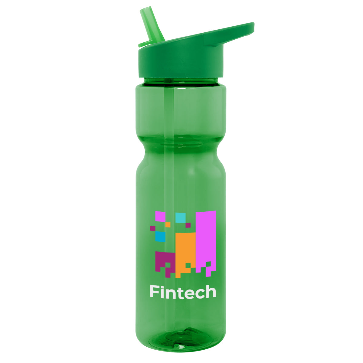 TRANSLUCENT GREEN 28 Oz. Full Color Tempo Bottle  grouped