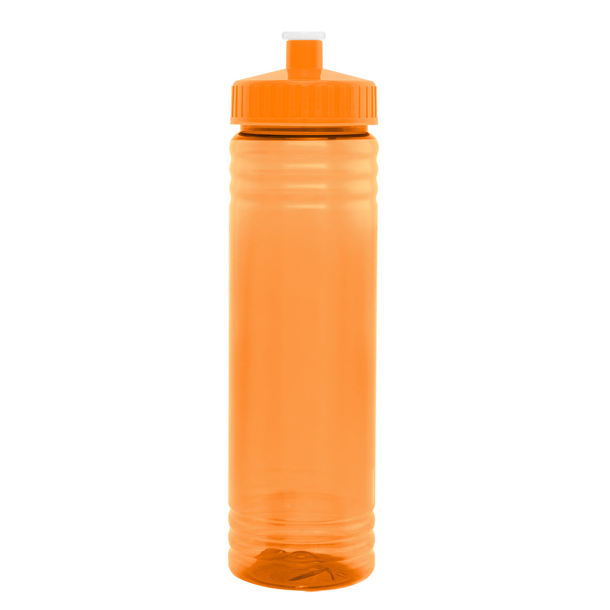 TRANSLUCENT ORANGE 24 Oz. Full Color Hustle Bottle plain grouped