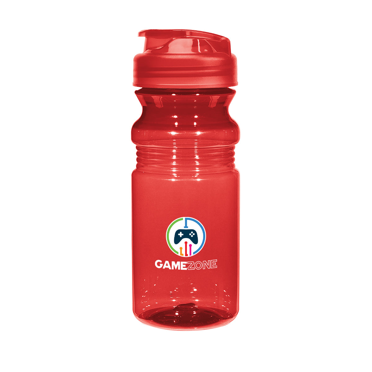 TRANSLUCENT RED 20 Oz. Poly-Clear™ Fitness Bottle With Super Sipper Lid  grouped