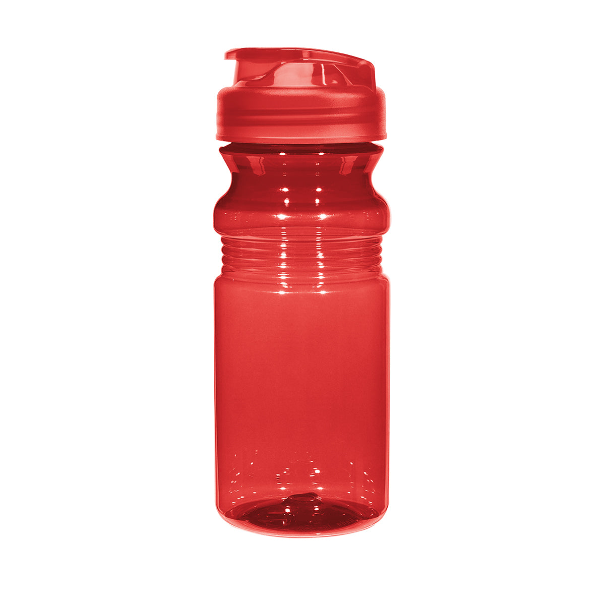 TRANSLUCENT RED 20 Oz. Poly-Clear™ Fitness Bottle With Super Sipper Lid plain grouped