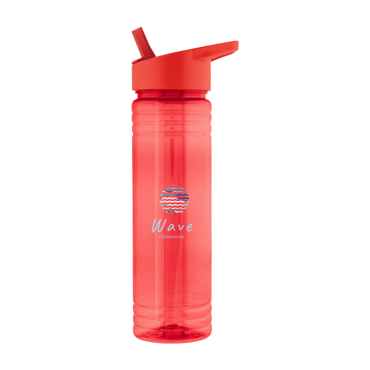 TRANSLUCENT RED 24 Oz. Ricky rPET Bottle  grouped