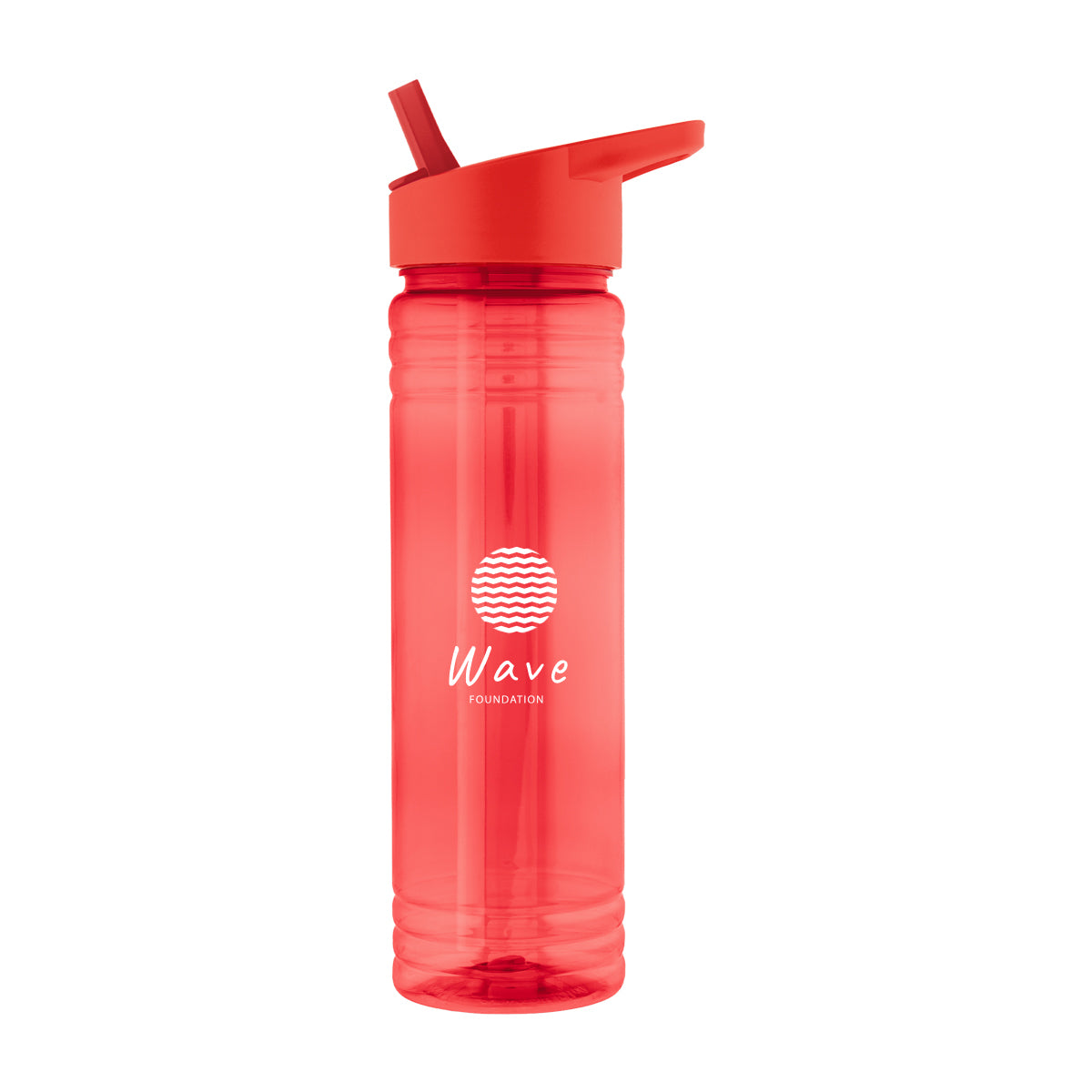 TRANSLUCENT RED 24 Oz. Ricky rPET Bottle  grouped