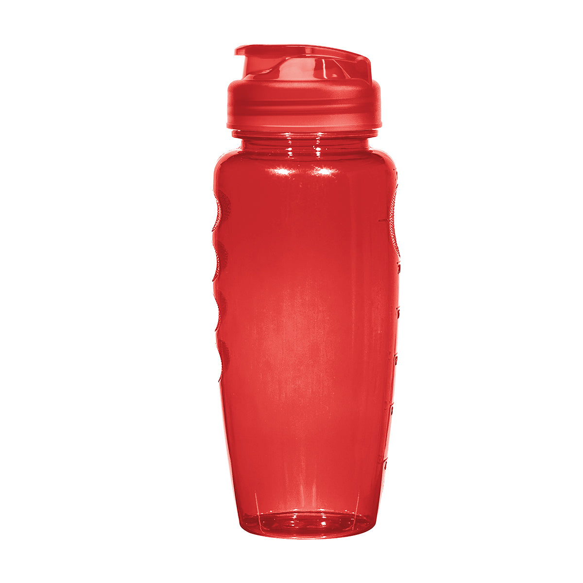 TRANSLUCENT RED 30 Oz. Poly-Clear™ Gripper Bottle plain grouped