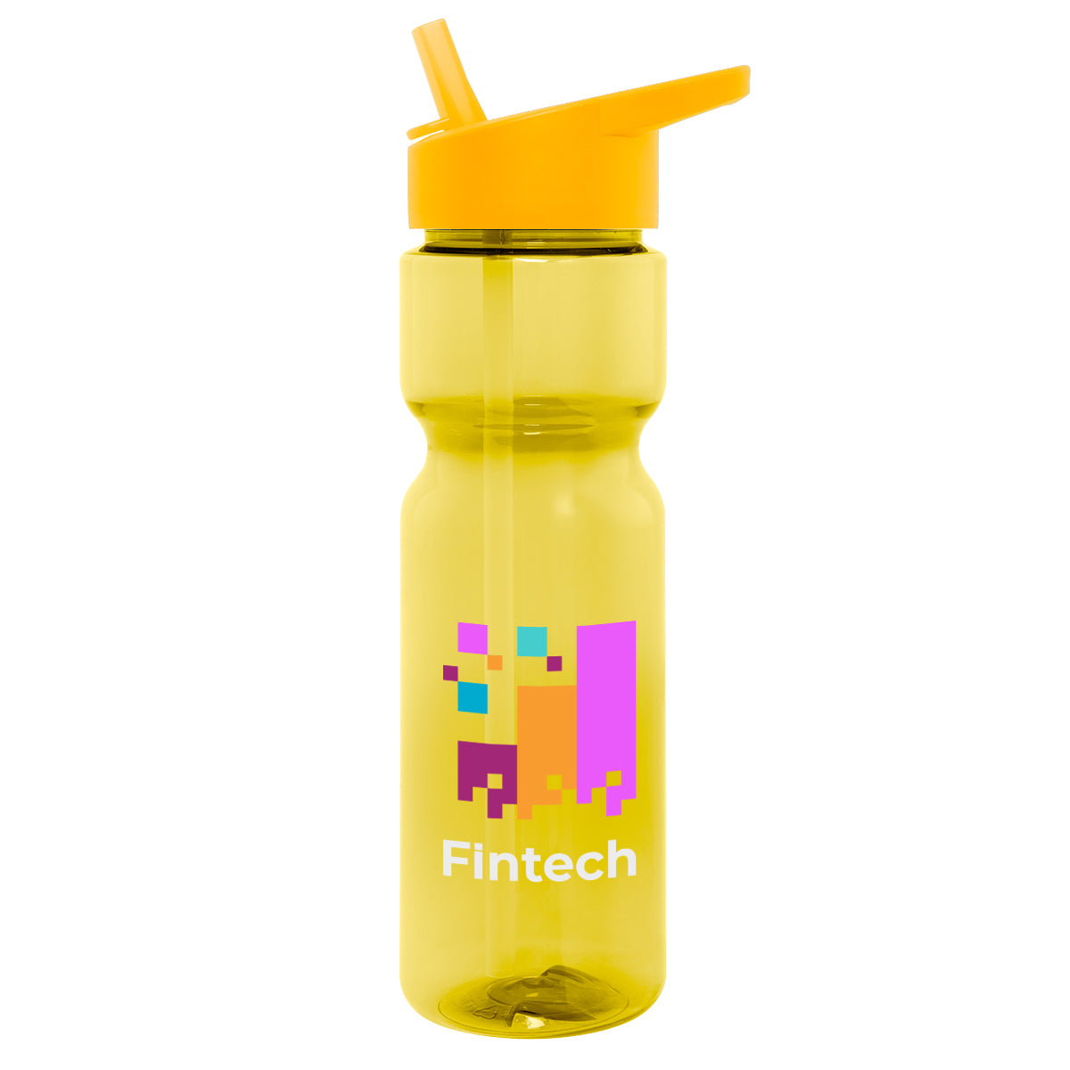 TRANSLUCENT YELLOW 28 Oz. Full Color Tempo Bottle  grouped