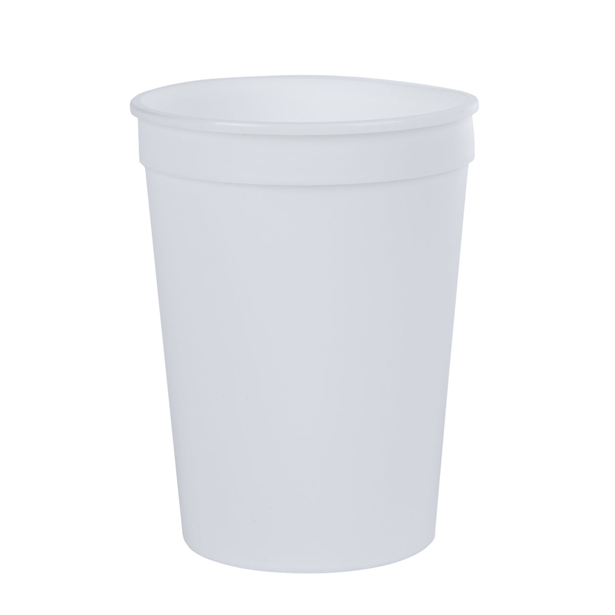 WHITE 12 Oz. Big Game Stadium Cup plain grouped