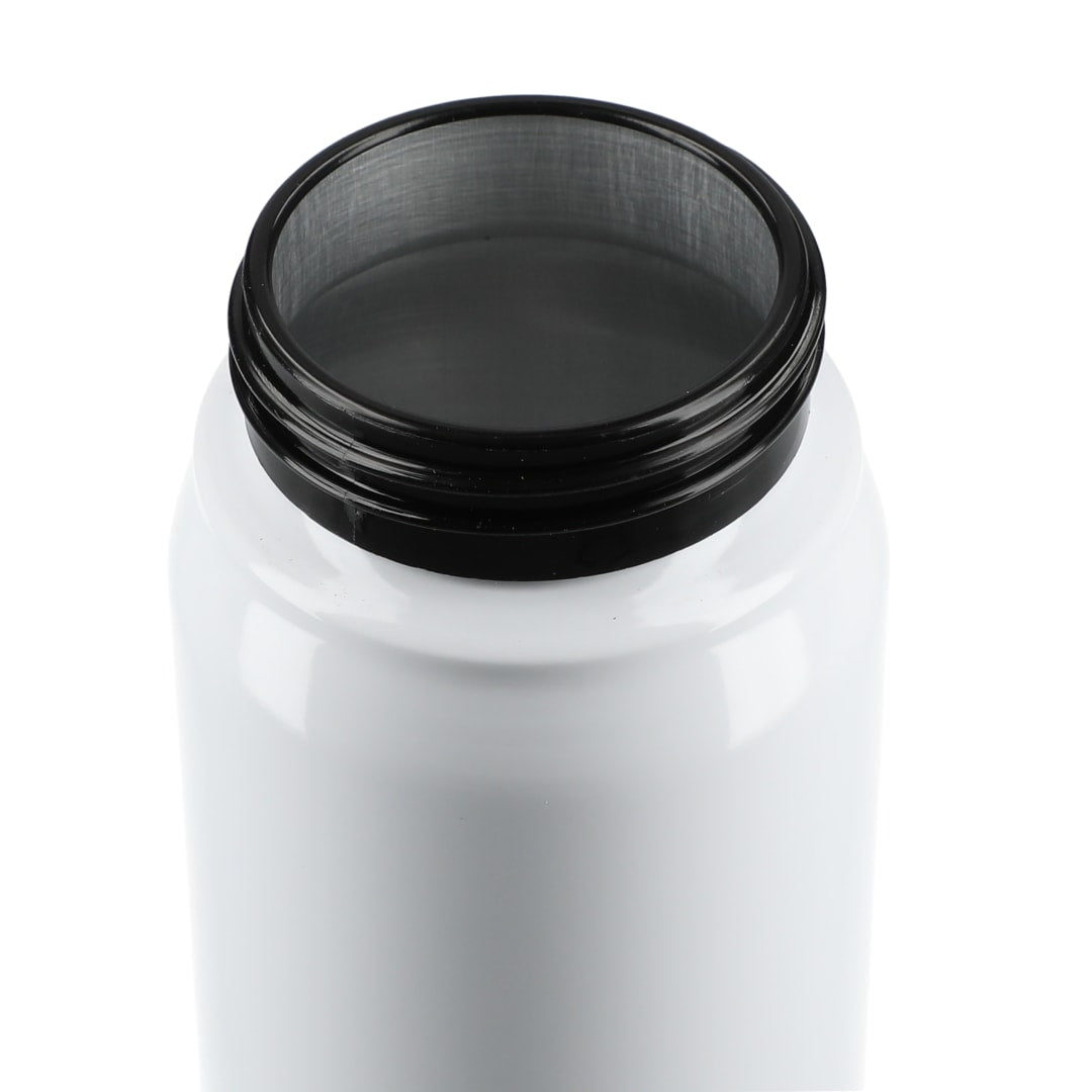 White Billy 26oz Aluminum Bottle w/ FSC® Bamboo Lid plain