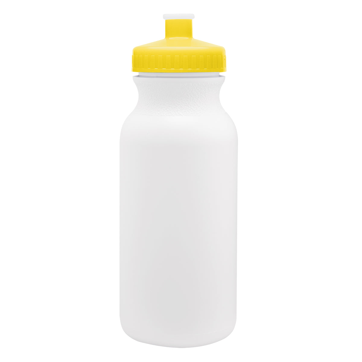 Yellow Lid 20 Oz. Full Color Thrive Bike Bottle plain grouped
