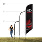 15' FEATHERED FLAG KIT W/ DOUBLE SIDED IMPRINT