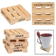 Square Mini Pallet Wood Coaster