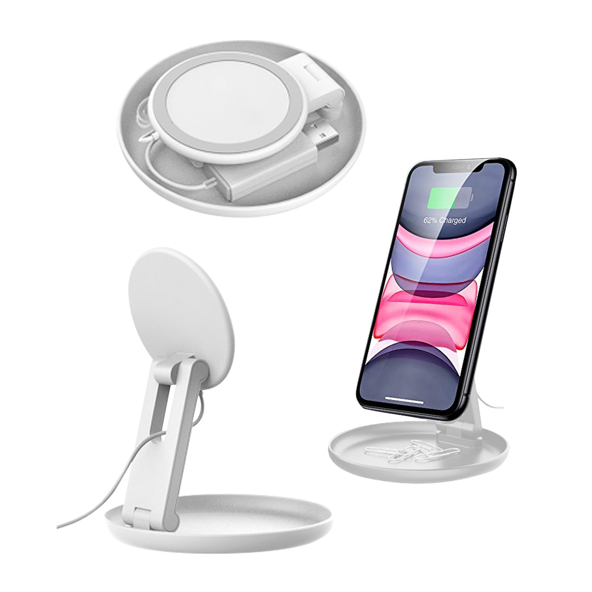 MAG MAX DESKTOP WIRELESS CHARGER WITH CATCHALL TRAY