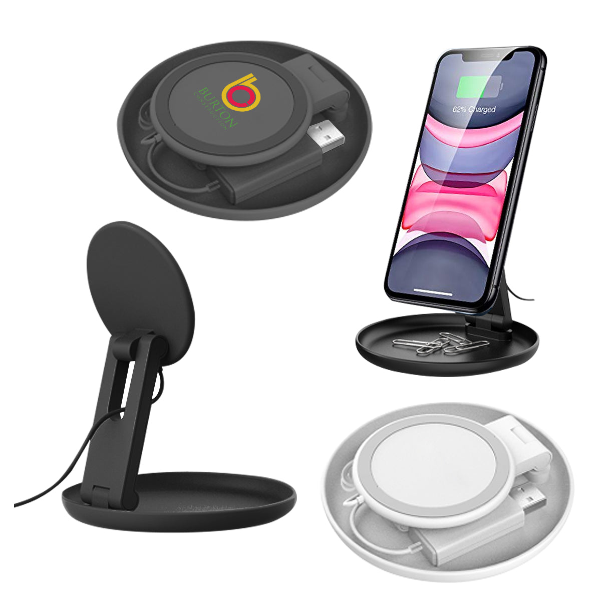 MAG MAX DESKTOP WIRELESS CHARGER WITH CATCHALL TRAY