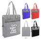 COLOR BASICS HEATHERED NON-WOVEN TOTE BAG