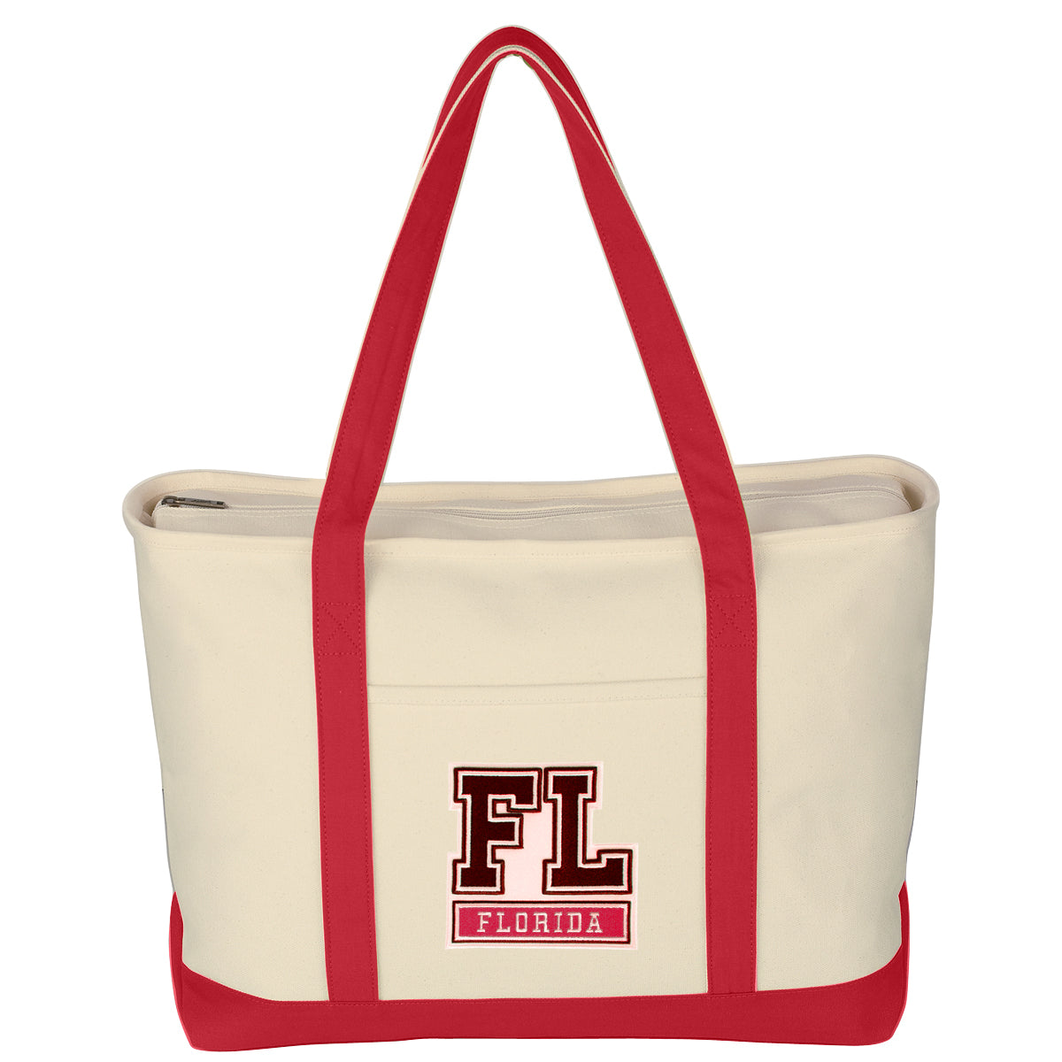 LARGE STARBOARD COTTON CANVAS TOTE BAG WITH TACKLE TWILL PATCH
