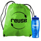 Non Woven Drawstring Backpack and Bottle