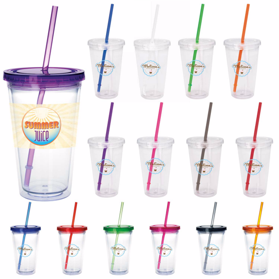 18 Oz. Good Value® Clear Tumbler w/Colored Lid