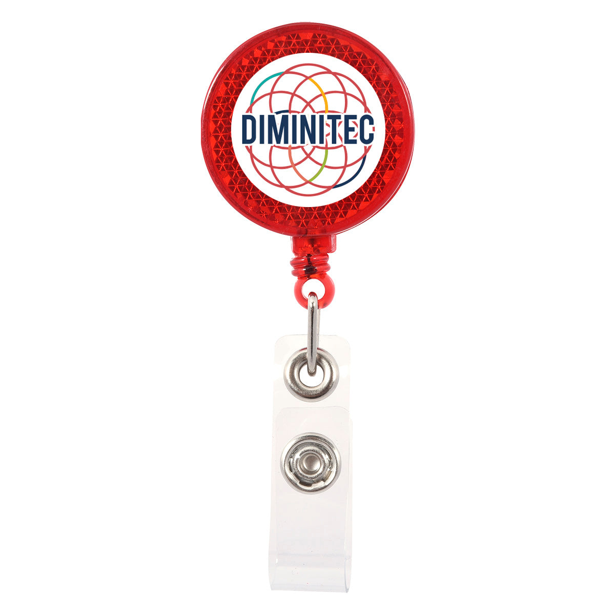 Reflector Retractable Badge Holder