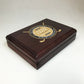 Wood Double Deck Playing Card Box with Cards