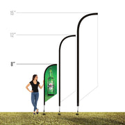8' FEATHERED FLAG KIT W/ DOUBLE SIDED IMPRINT