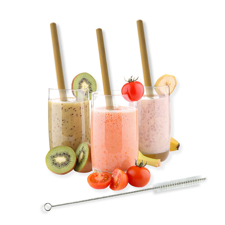 Organic Bamboo Drinking Straw - Reusable and Decorated