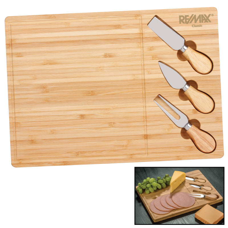 Bamboo Cheese Board Knife Set