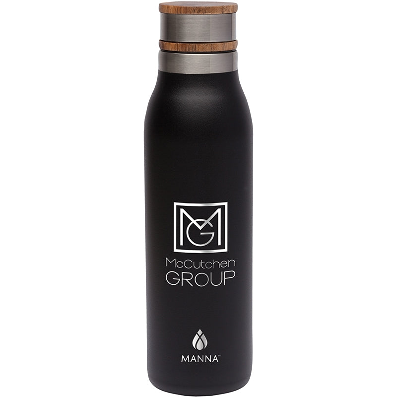 MANNA 18 OZ. ASCEND STAINLESS STEEL WATER BOTTLE W/ ACACIA LID